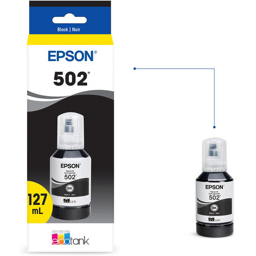 Epson T502 Botella de Tinta Negra EcoTank 127mL para Impresoras EcoTank
