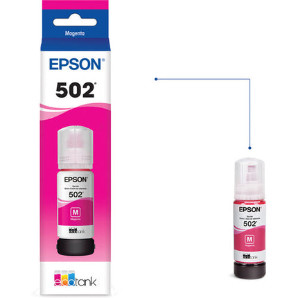 Epson T502 Tinta Magenta EcoTank Botella 70mL para Impresoras EcoTank