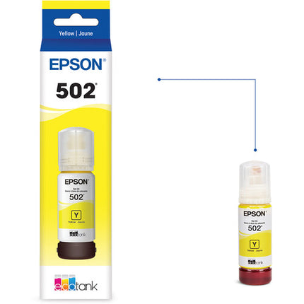 Epson T502 Botella de Tinta Amarilla EcoTank 70mL para Impresoras EcoTank