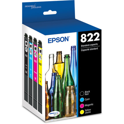 Epson T822 Pack Combo Cartuchos Negro y Color para Impresora WF-3820 WF-4820 WF-4830