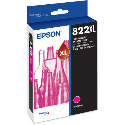 Cartucho de Tinta Epson T822 Magenta Alta Capacidad para Impresoras WF-3820 WF-4820 WF-4830