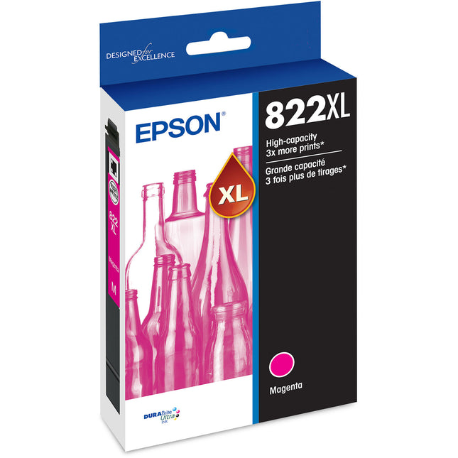 Cartucho de Tinta Epson T822 Magenta Alta Capacidad para Impresoras WF-3820 WF-4820 WF-4830