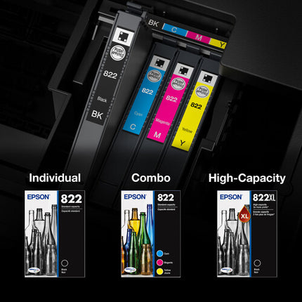 Epson T822 Pack Combo Cartuchos Negro y Color para Impresora WF-3820 WF-4820 WF-4830