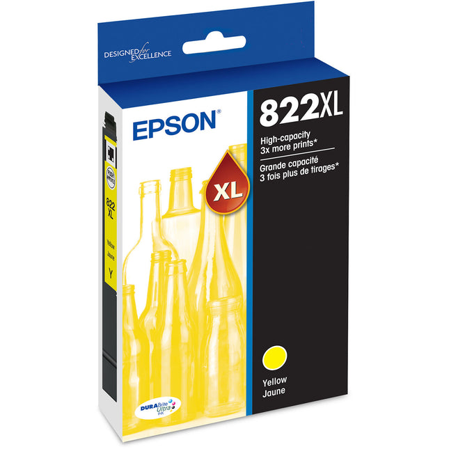 Cartucho de tinta Epson T822 Amarillo alta capacidad para impresoras WorkForce Pro WF-3820 WF-4820 WF-4830 Sensormatic