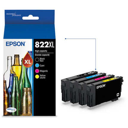 Epson DURABrite T822XL Cartuchos de Tinta Alta Capacidad para Impresoras WorkForce