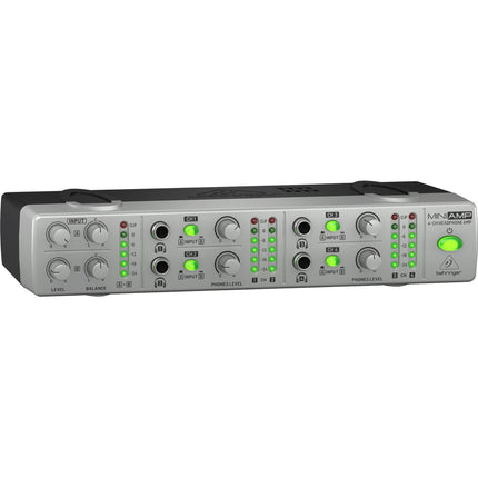 Behringer AMP800 Amplificador de Auriculares Estéreo 4 Canales 8 Salidas LED