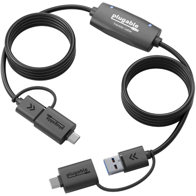 Plugable Cable de Transferencia USB 3.0 Windows 2x USB-A y USB-C 6.6 pies 5 Gb/s