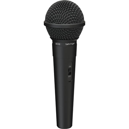 Behringer BC110 Micrófono Dinámico Vocal con Cable de 3.5mm y Adaptador 1/4"