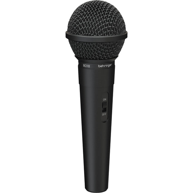 Behringer BC110 Micrófono Dinámico Vocal con Cable de 3.5mm y Adaptador 1/4"