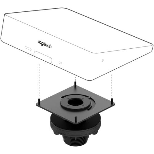 Logitech Tap Table Mount Soporte para Mesa para Escritorios de Hasta 2 Pulgadas con Giro 180° y Ángulo Pantalla 14°