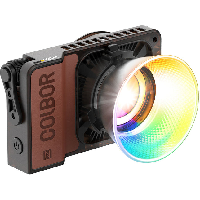 COLBOR W100R Luz LED RGB Portátil 6500 Lux 2700-6500K con Mini Reflector