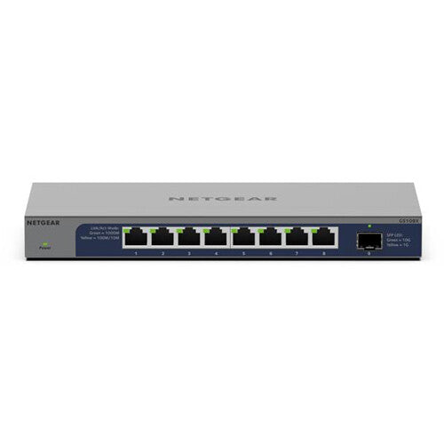 Netgear GS108X Switch de Red No Gestionado 8 Puertos Gigabit 1 SFP+ 10G 36 Gb/s