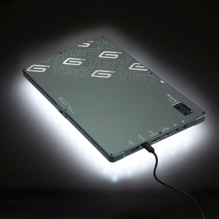 Genaray RGB-11X7L Panel LED RGB para cámara 11x7 pulgadas 644 Lux batería integrada