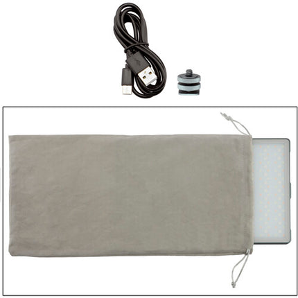 Genaray RGB-11X7L Panel LED RGB para cámara 11x7 pulgadas 644 Lux batería integrada