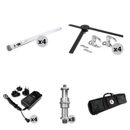 Astera Titan Tube Luz LED RGB Tubo 3.4' Kit 4 Luces CRI 96 IP65