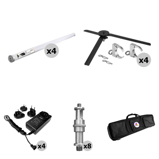Astera Titan Tube Luz LED RGB Tubo 3.4' Kit 4 Luces CRI 96 IP65
