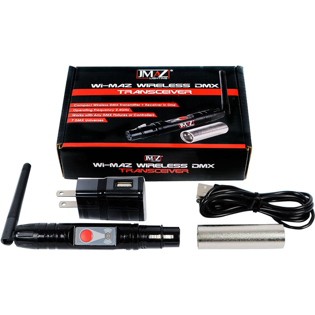JMAZ WI-MAZ Transceptor DMX Inalámbrico 2.4 GHz Soporta 7 Universos