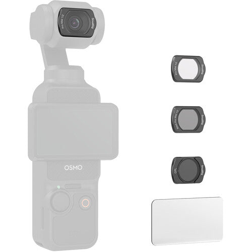 SmallRig Set de Filtros Magnéticos Black White Diffusion y CPL para DJI Osmo Pocket 3 con Protector de Pantalla de Cristal Templado