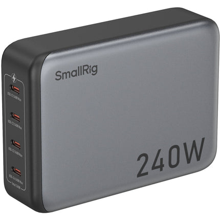 SmallRig 240W Adaptador de Corriente USB-C 4 Puertos 140W y Soporte