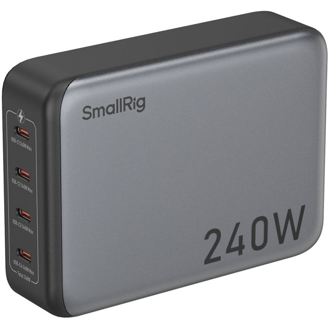 SmallRig 240W Adaptador de Corriente USB-C 4 Puertos 140W y Soporte