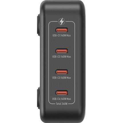 SmallRig 240W Adaptador de Corriente USB-C 4 Puertos 140W y Soporte