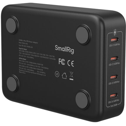 SmallRig 240W Adaptador de Corriente USB-C 4 Puertos 140W y Soporte