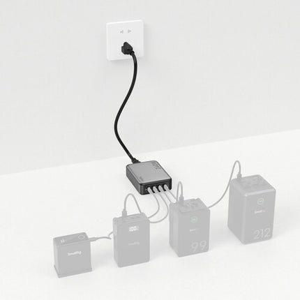 SmallRig 240W Adaptador de Corriente USB-C 4 Puertos 140W y Soporte