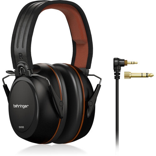Behringer DH100 Auriculares Cerrados para Batería Electrónica 40mm Cable en Espiral 3m
