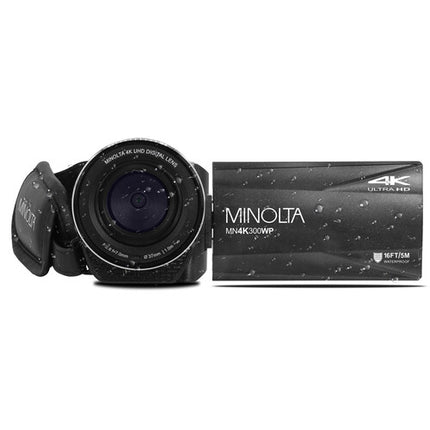 Minolta MN4K300WP Cámara Acuática 4K UHD 13MP Zoom 18x 32GB