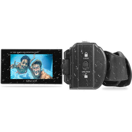 Minolta MN4K300WP Cámara Acuática 4K UHD 13MP Zoom 18x 32GB