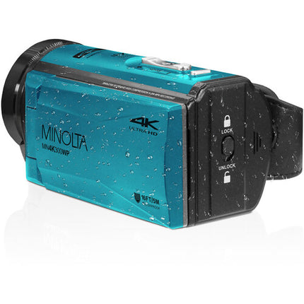 Minolta MN4K300WP Cámara Acuática 4K UHD 13MP Zoom 18x Azul