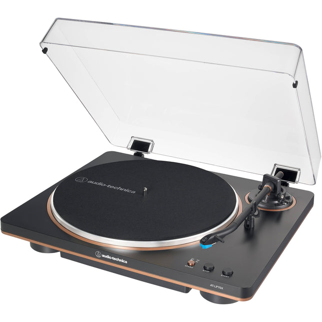 Audio-Technica AT-LP70X Tocadiscos Automático 33-1/3 y 45 RPM con Previo y Cubierta