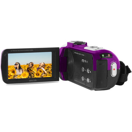 Minolta MN260NV Videocámara con Visión Nocturna Full HD 1080p 16x Zoom 3" Pantalla Táctil