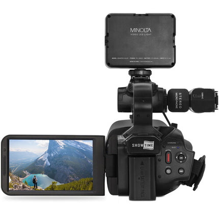 Minolta MN4KPRO Cámara UHD 4K60 con Zoom 18x Micrófono y Luz LED
