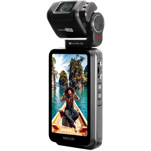 Minolta MN5KGP1 Cámara de Bolsillo UHD 5K 8MP 16x Zoom 32GB Micro-SD