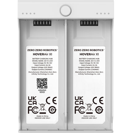 HOVERAir Dual Battery Charging Hub para drones X1 carga secuencial 1050mAh blanca