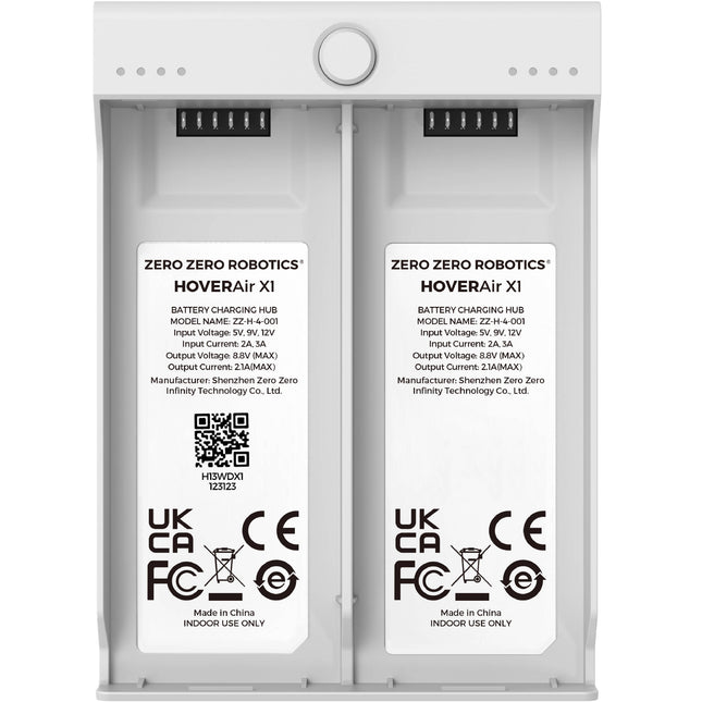 HOVERAir Dual Battery Charging Hub para drones X1 carga secuencial 1050mAh blanca