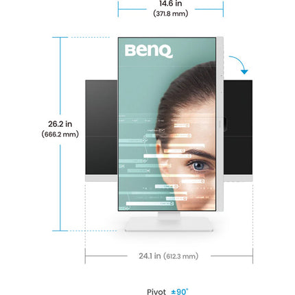 BenQ GW2786TC Monitor 27" IPS Full HD 100Hz 5ms Blanco con cables