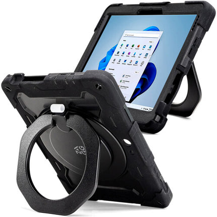 Funda ZAGG Rugged para Microsoft Surface Go 4 10.5" Negra con Protección 6.5' y Soporte Giratorio 360°