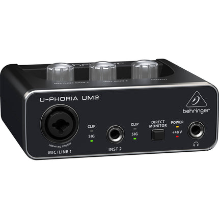 Behringer U-PHORIA UM2 Interfaz de Audio USB 2 Entradas 2 Salidas 48 kHz 16-Bit