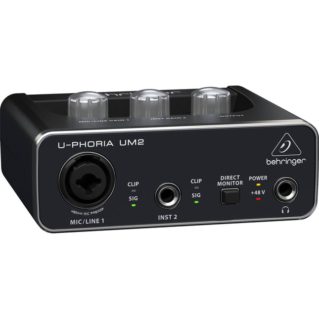 Behringer U-PHORIA UM2 Interfaz de Audio USB 2 Entradas 2 Salidas 48 kHz 16-Bit