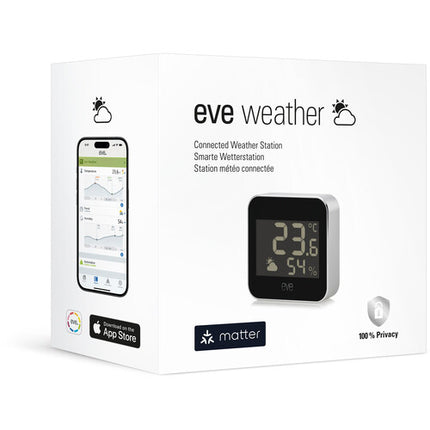 Estación Meteorológica Eve Weather Station con Matter y Batería CR2450 IPX4