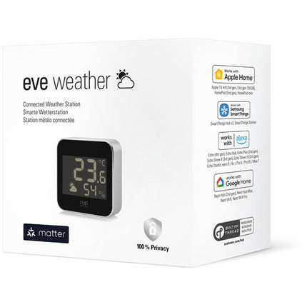 Estación Meteorológica Eve Weather Station con Matter y Batería CR2450 IPX4
