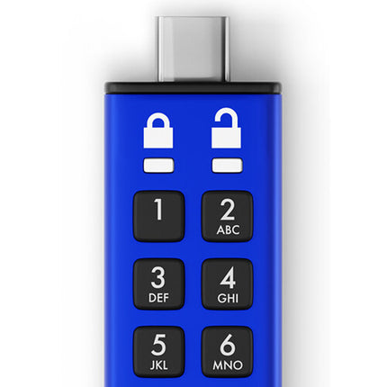Istorage 128GB datAshur PRO+C USB-C Unidad Flash Encriptada 310MB/s Con Funda Y Adaptador