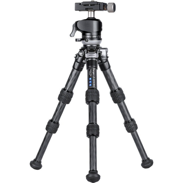 Leofoto LS-223CEX X Ranger trípode de mesa fibra de carbono 15.1" carga 11.4 lb con rótula LH-25