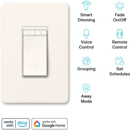 TP-Link HS220 Interruptor Inteligente Wi-Fi con Regulador 2.4 GHz Wi-Fi Color Almendra