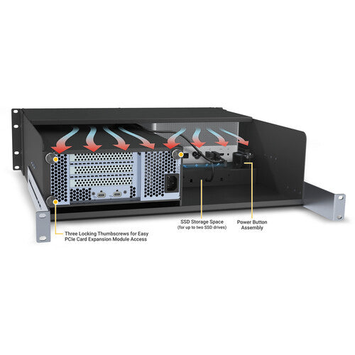 Sonnet xMac Studio Pro Gabinete Rack 3U PCIe 3 Ranuras 2800 MB/s Thunderbolt 3