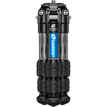 Leofoto LS-223CX Trípode Mini de Fibra de Carbono 13.23 lb Capacidad con Cabezal LH-25 Ball Head