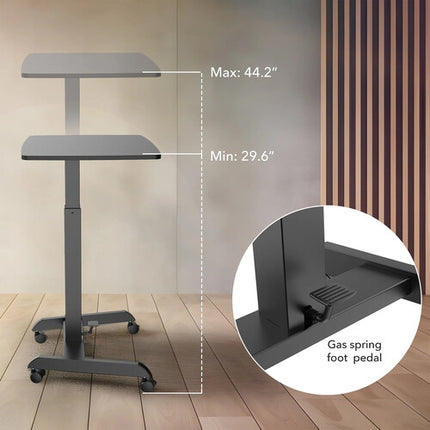 Mount-It! Escritorio Móvil Ajustable 29.6-44.2" Soporte para Laptop Negro