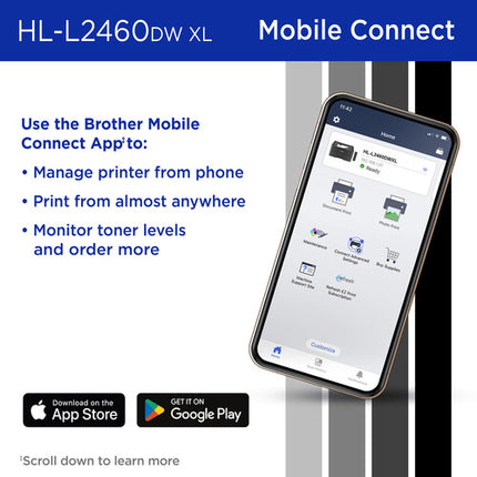 Brother HL-L2460DW Impresora Láser Monocromo Compacta 36 ppm 1200x1200 dpi 2 Toner 4200 Páginas